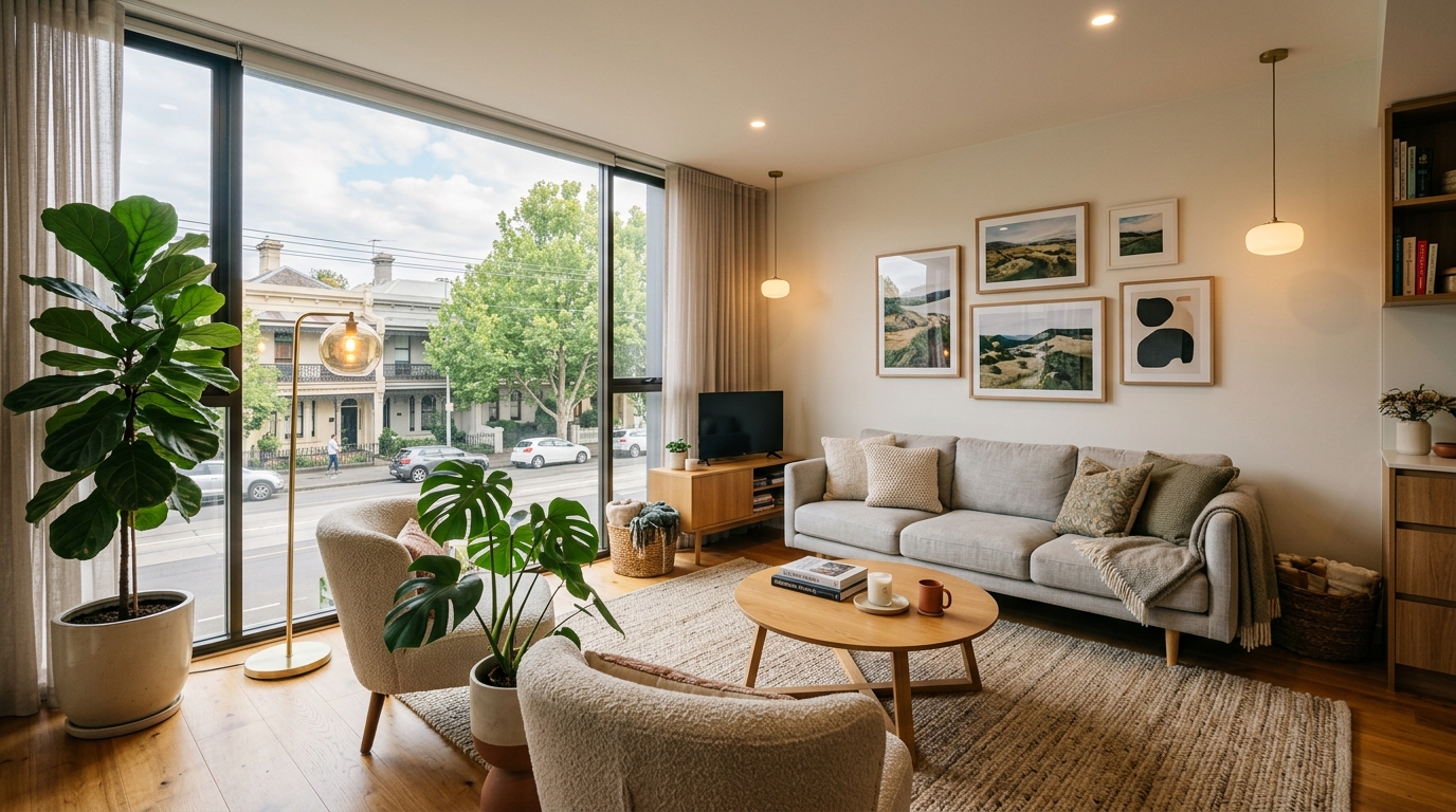 A bright furnished weekly stay in Melbourne
